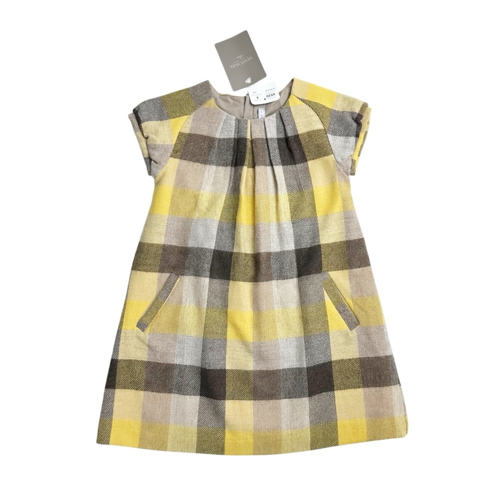 New! Mayoral wool blend plaid dress